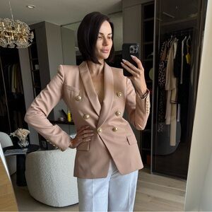 Balmain ⭐️ Double-Breasted Fitted Blazer Sz 38